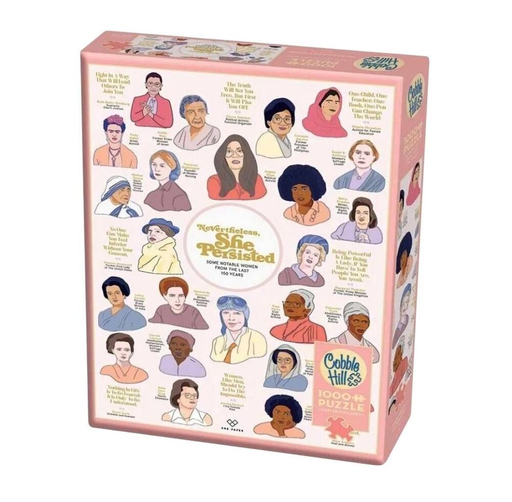 Cobble Hill 1000 Piece Puzzle Nevertheless She Persisted Notable Women EUC